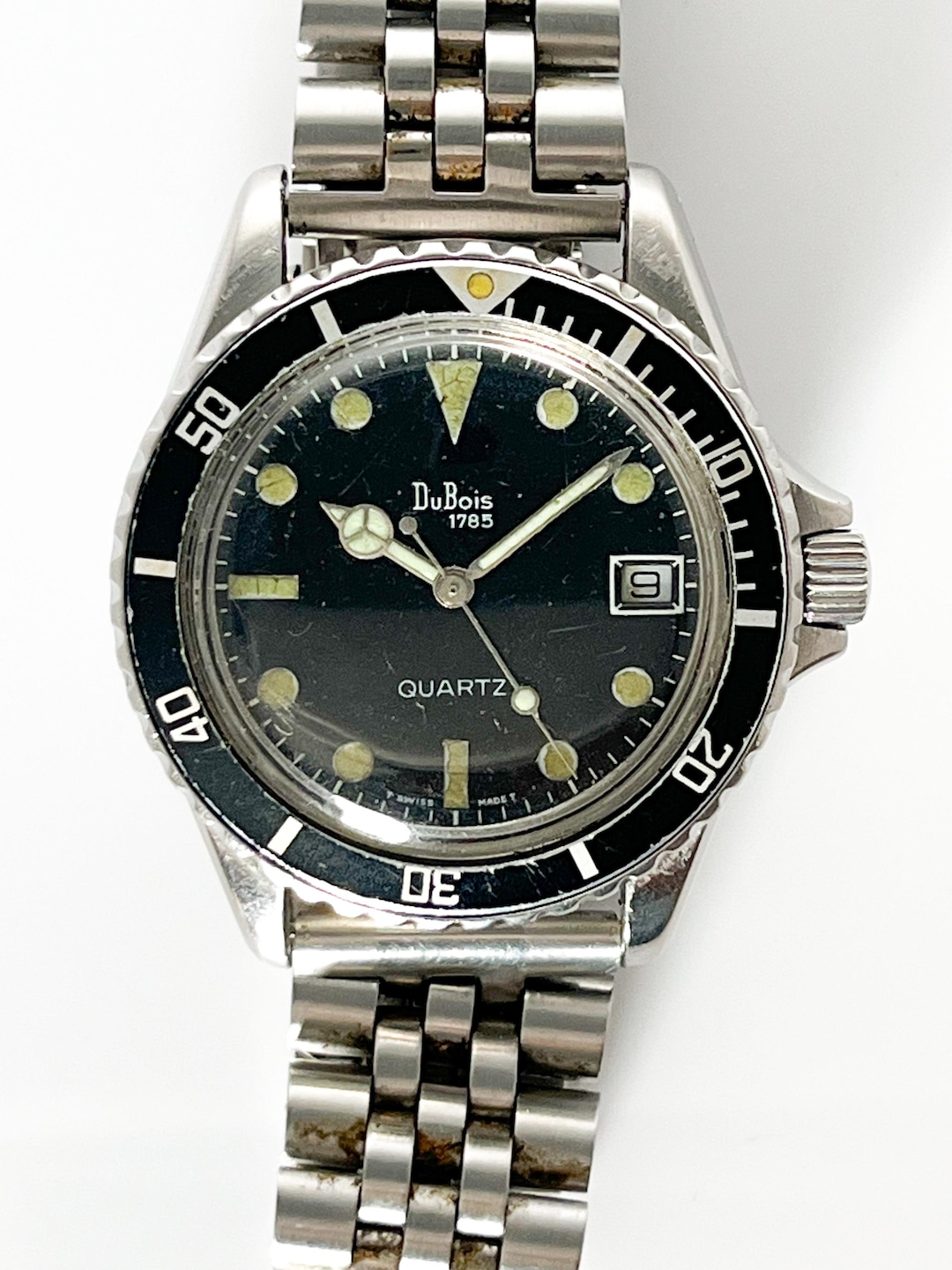 DUBOIS 1785 Vintage Brevet 503.305 Heuer Style Diver Quartz