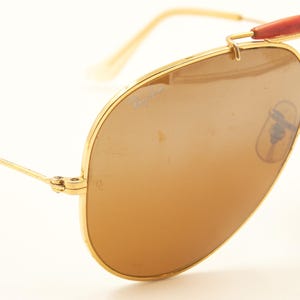 RAY BAN Bausch Lomb B&L USA / Ray-Ban Tortoise Outdoorsman 62 14 Sällsynta solglasögon / 1980-talet Gott begagnat skick / Vintage / Herr Dam bild 6