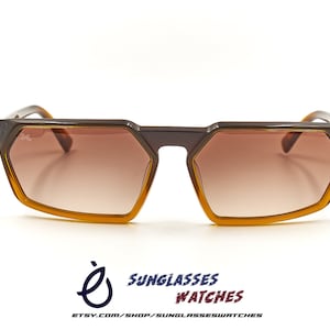 BAUSCH LOMB J3869 R9621 58 15 Rectangular Acetate Highend Sunglasses / New Old Stock NOS / Eyewear for Men Women