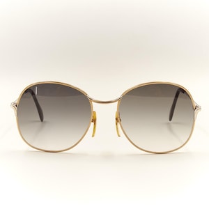 ACTUELL COUTURE Mod 49 Gold Coated Oval Style Vintage Designer Sunglasses Made in Germany / NOS Eyewear for Men & Women / New Old Stock