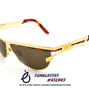 CHARME Mod 7510 Col 120 Handmade Gold & Tortoise Sunglasses for Men and Women / Made in Italy / NOS / 1990s Vintage Designer