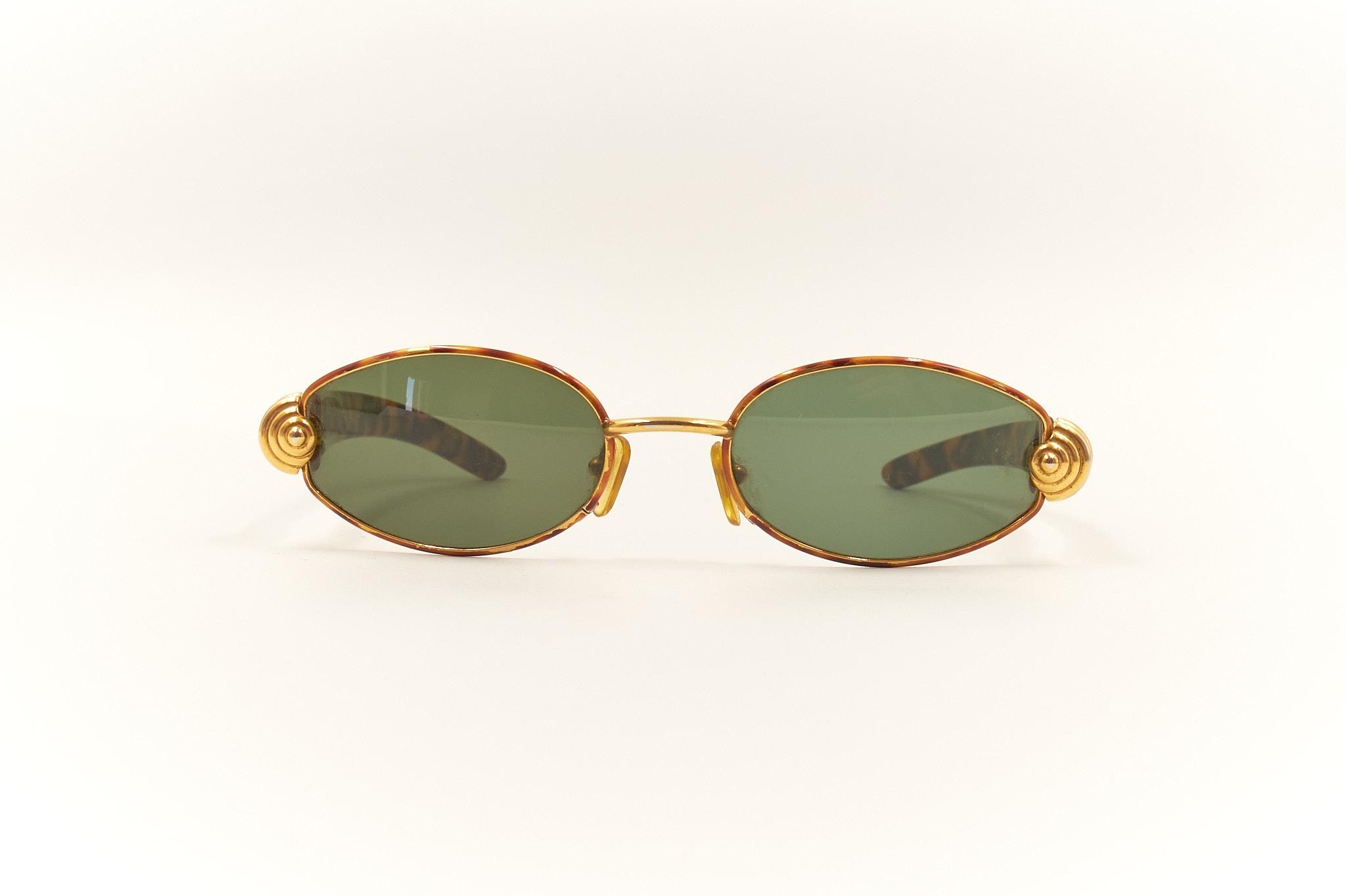 GIANFRANCO FERRE ドラゴン柄タンクトップ 42 Gianfranco FERRE GFF 270 S Futuristic Style Tortoise Metal