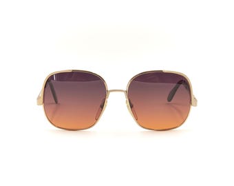 1970s NEOSTYLE Oval Sunglasses in Matte Gold Metal, Made in  display picture 1