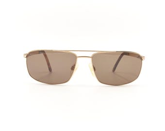 JAGUAR Mod 33150 Highend Gold Coated Vintage Double Bridge Sunglasses / Good Condition with New Lenses