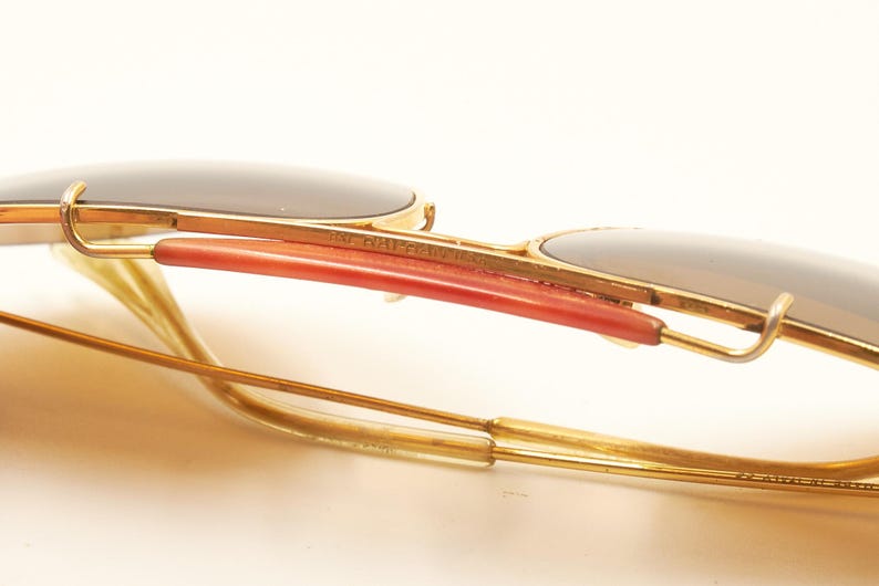 RAY BAN Bausch Lomb B&L USA / Ray-Ban Tortoise Outdoorsman 62 14 Sällsynta solglasögon / 1980-talet Gott begagnat skick / Vintage / Herr Dam bild 9