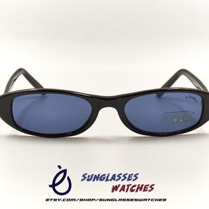 STING 6185 Black Acetate Made in Italy Designer Sunglasses / Vintage Eyewear for Men & Women / New Old Stock