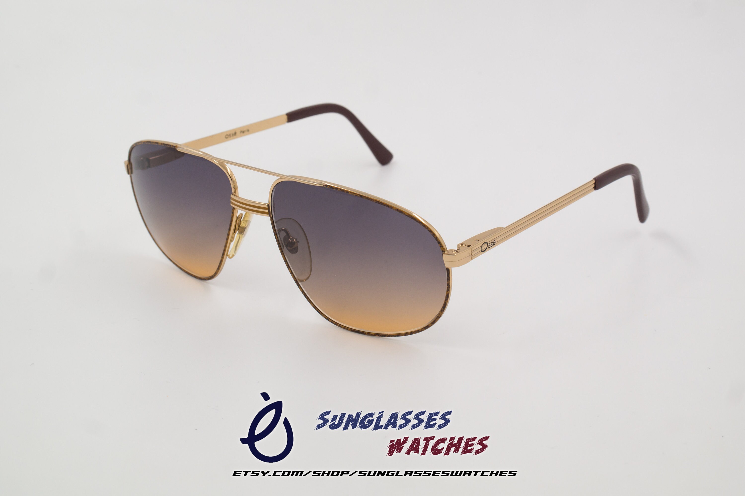 OSSE 3455 Double Bridge Vintage Designer Sunglasses / Made