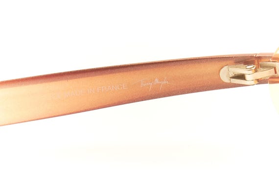 THIERRY MUGLER 6543 Orange Rimless Made in France Vintage Designer