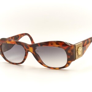 Authentic GIANNI VERSACE Mod S95 Col 280 Medusa Theme Tortoise Sunglasses / Used Condition with NEW Lenses / 1980s Vintage Designer Women