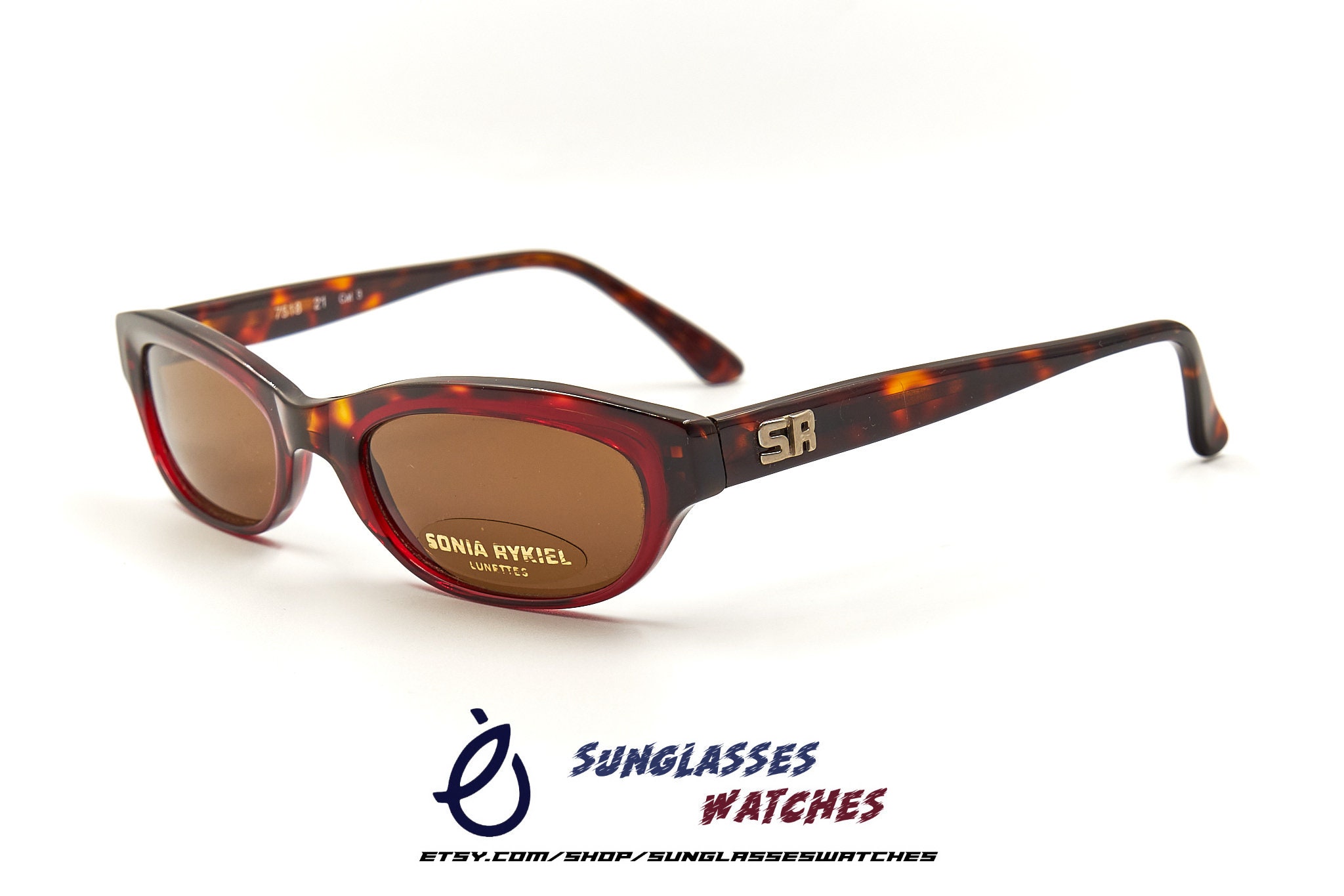 【定価¥65,000】SONIA RYKIEL / Made in FRANCE SONIA RYKIEL Lunettes 7518 Tortoise Acetate Vintage Designer