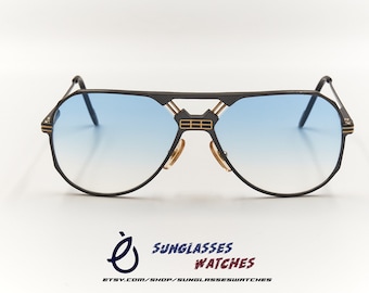 FERRARI F23 Vintage Designer Sunglasses for Men / Made in Italy / Good Condition Ferrari with New Blue Lenses