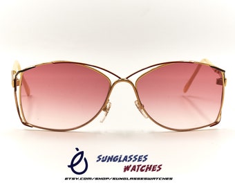 COURREGES Paris Vintage Made in France C 1980S Designer Metal Sunglasses / Used Condition with New Lenses / Eyewear for Women