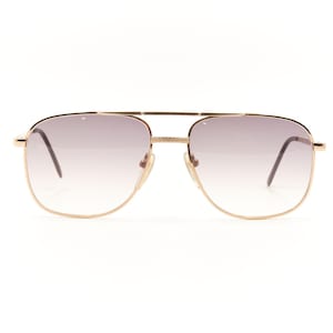 VINTAGE Aviator Gold Coated Double Bridge Sunglasses for Men & Women / Good Condition with New Lenses