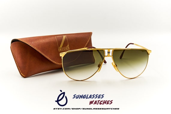 Classico da Uomo Stile Retrò Vintage Occhiali Sole Oro Telaio Lenti