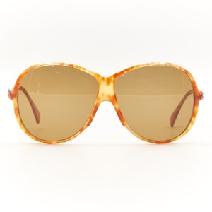 SILHOUET MOD 597 Tortoise Acetate Vintage oversized zonnebril Made in Austria / Brillen voor dames / Goede gebruikte staat met nieuwe lenzen