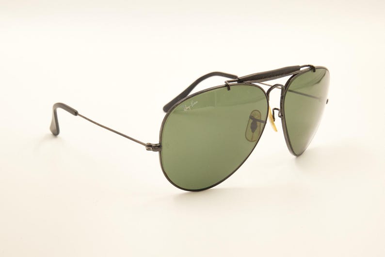 RAY BAN ボシュロム B&L USA / レイバン ブラック アウトドアマン 62 14 レア サングラス / 1980 年代 中古良好 / ヴィンテージ / メンズ レディース 画像 4