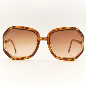 TED LAPIDUS TL10 Vintage 1980s Oversized Octagonal Paris France Sunglasses / NOS / Vintage Designer Eyewear for Women / New Old Stock
