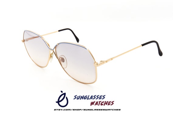 LUXOTTICA 7553 Designer Sunglasses From 70s 80s , Oversized  display picture 3