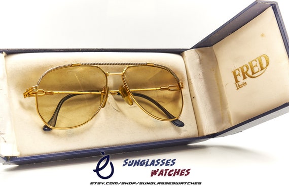 FRED AMERICA CUP 58 14 Gold Wire Vintage Designer Highend