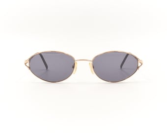 Gafas de sol vintage ovaladas BHR MOD 7150 Col 1 fabricadas en Alemania / Gafas con revestimiento dorado para mujer / NOS New Old Stock