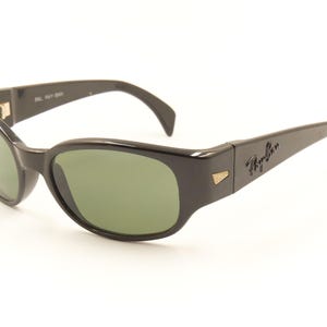 Ray Ban Bausch Lomb B&L W2757 Outsiders Black Rectangle Sunglasses / 1980s New Old Stock / NOS Vintage Eyewear for Men Women