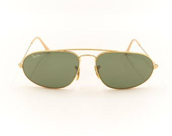 RAY BAN Bausch Lomb B&L FASHION Metal 5 buitengewone pilotenschermen / Ray-Ban 58 16 / jaren 80, goede gebruikte staat / vintage / mannen en vrouwen