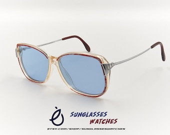 1980’s RODENSTOCK Clear Aviator Sunglasses w/ Red & Blue Brow,‎ Made in Germany 1980 main image 4