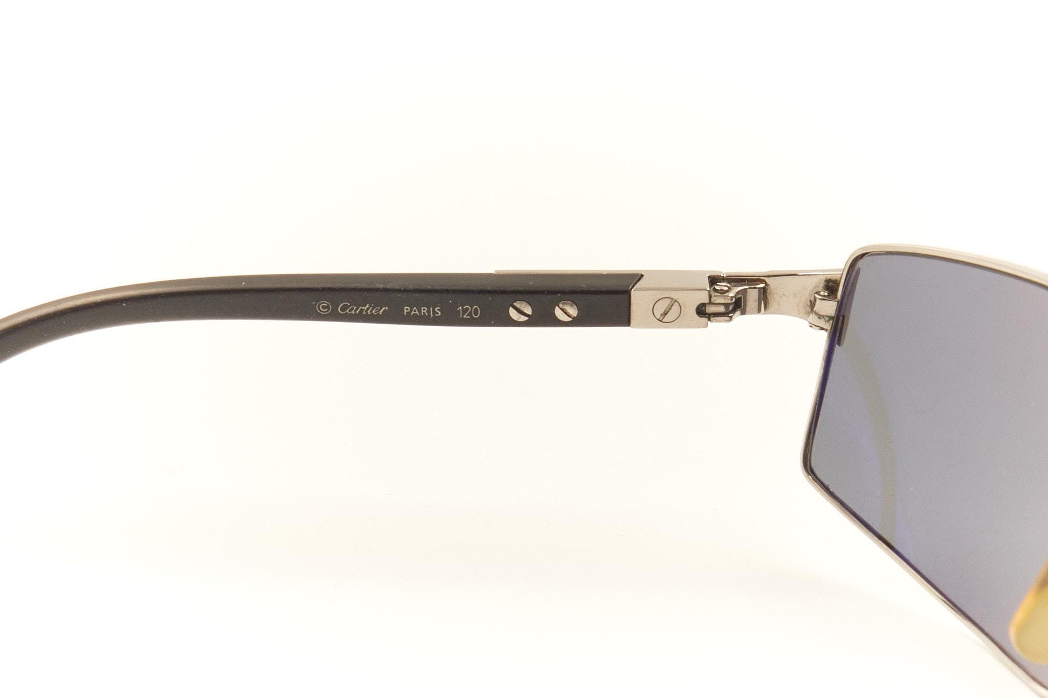 CARTIER T8200681 Galaxy Santos Dumont 59 18 Wood Temple Sunglasses