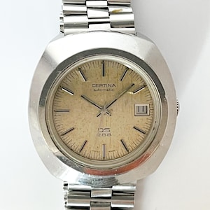 CERTINA DS 288 Turtle Swiss Made Vintage Watch with NSA Bracelet / Certina Automatic Movement / 1980s Mens Wristwatch