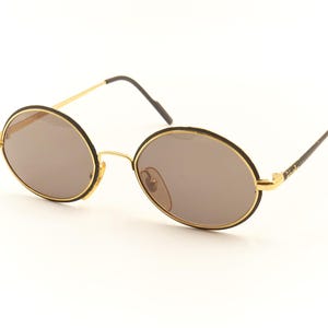 BENETTON Ethnics United Opticals Oval Vintage Designer Sunglasses / Metal Eyewear for Women & Men / New Old Stock NOS