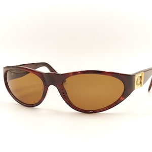 GIANNI VERSACE Mod 409 A Col 900 Medusa Theme Vintage Authentic Designer Sunglasses / Good Preowned Condition New Lenses / Eyewear for Women