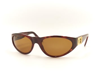 GIANNI VERSACE Mod 409 A Col 900 Medusa Theme Vintage Authentic Designer Sunglasses / Good Preowned Condition New Lenses / Eyewear for Women