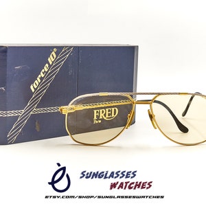 FRED AMERICA CUP 58 14 Gold Wire Vintage Designer Highend Sunglasses Frame Made in France / Eyewear for Women Men / Good Preowned Condition