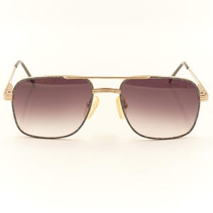 ST MORITZ Grey Marble Double Bridge Vintage 54 18 Rectangular Sunglasses for Men / Korean Quality