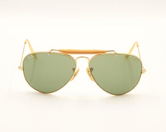 RAY BAN Bausch Lomb B&L USA // Ray-Ban W0226 Outdoorsman G-15 58 14 Rzadkie okulary przeciwsłoneczne / Lata 80. Dobry stan używany / Vintage / Mężczyźni Kobiety