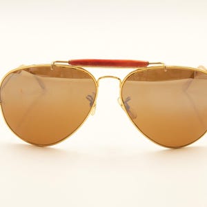 RAY BAN Bausch Lomb B&L USA / Ray-Ban Tortoise Outdoorsman 62 14 Sällsynta solglasögon / 1980-talet Gott begagnat skick / Vintage / Herr Dam bild 2