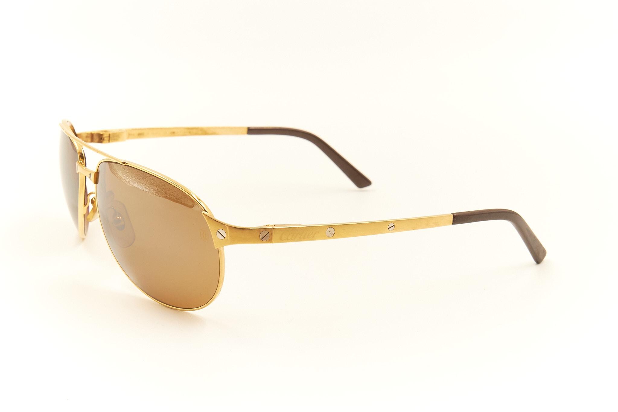 CARTIER Santos Dumont Screw Detail 58 16 130 Gold Coated 