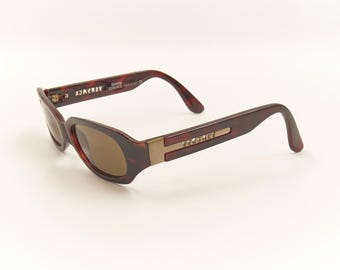 Auténticas gafas de sol rectangulares de acetato GIANNI VERSACE Mod 531 Col 900 / Sin usar NOS New Old Stock / Gafas de diseñador vintage