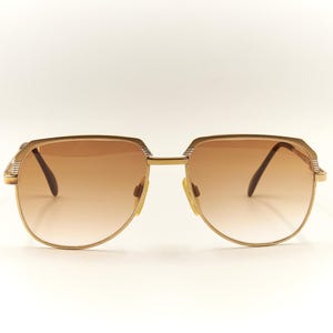 MENRAD by FMG Mod 325 Gold Coated Vintage Designer Sunglasses / Made in West Germany / NOS Mens and Womens Eyewear / New Old Stock
