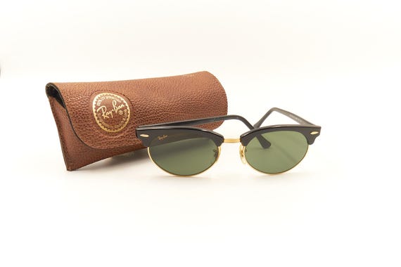 Ray Ban Bausch Lomb B&L W1263 CLUBMASTER OVAL Black Vintage 
