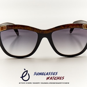 CHARLES JOURDAN 8685 Paris 1970s Wood Style Vintage Designer Sunglasses / Made in France Eyewear / Good Condition with New Lenses