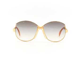 1970s Neostyle Matte Gold Sunglasses, Made in Germany, Unisex 1970s NEOSTYLE Oval Sunglasses in Matte Gold Metal, Made in  main image 4