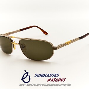 AUBER MOD 2103 Gold Plated Vintage Designer Made in Italy Sunglasses / New Old Stock Eyewear for Men and Women / NOS