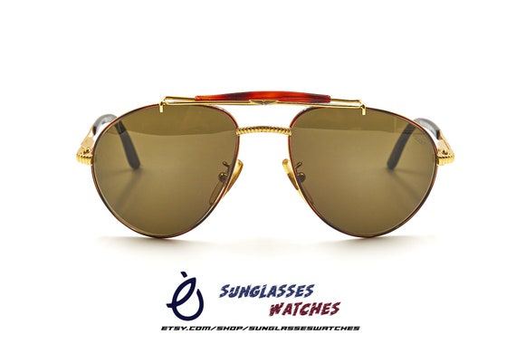 POLICE 2189 Col 120 Vintage Aviator Double Bridge Outdoorsman Sunglasses Made in Italy for Men Women Unused New Old Stock Eyewear NOS Etsy