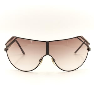 GIANNI VERSACE Mask Full Shield Sunglasses / NOS / 1970s Vintage Designer New Old Stock / Men Women