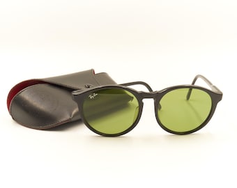Gafas de sol Ray Ban B&L Bausch Lomb TRADITIONALS STYLE B TB004 con lentes redondas verdes / Usadas / Vintage / Hombres Mujeres