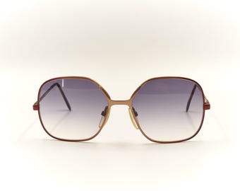 VTG BerDel Lemans Maroon Alum Tech Oversized Aviator Sunglasses Studded Italy Original Vintage 1970 main image 2