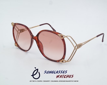 CHRISTIAN DIOR 2616 30 Vintage Designer Sunglasses from 1980s Made in Germany by Optyl for Women or / Gold Brown / New Old Stock NOS