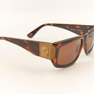 VERSUS by GIANNI VERSACE Mod E07 Col 649 Tortoise Medusa Theme Sunglasses / Unused New Old Stock / Vintage Designer Eyewear