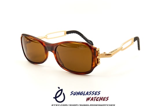 Brown and black Designer Sunglasses with Gold Logo Made in Italy ARCHIVAL GUCCI DROP: discontinued, rare models at prices you  main image 4